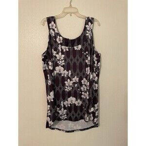 Brand New - Flycurvy Tank Top XXL BLACK WHITE FLORAL